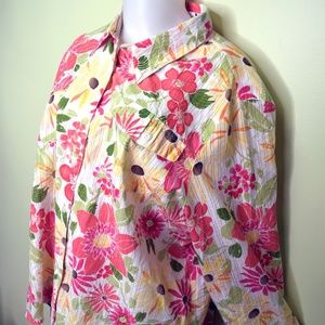 Floral Button Up Blouse